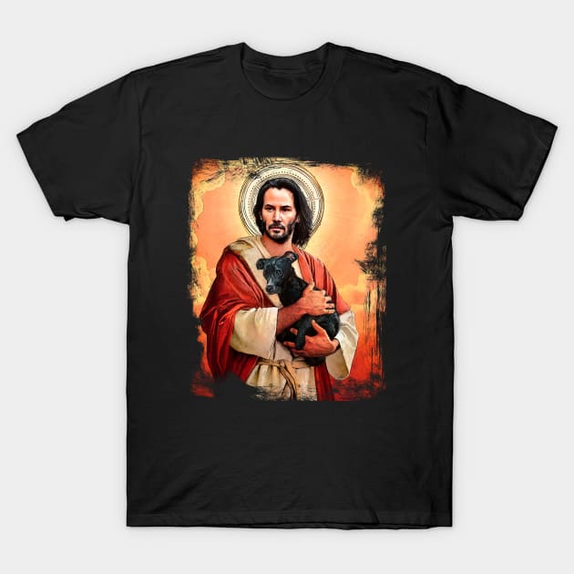 Jesus John Wick Parody Saint T-Shirt by kaitokid